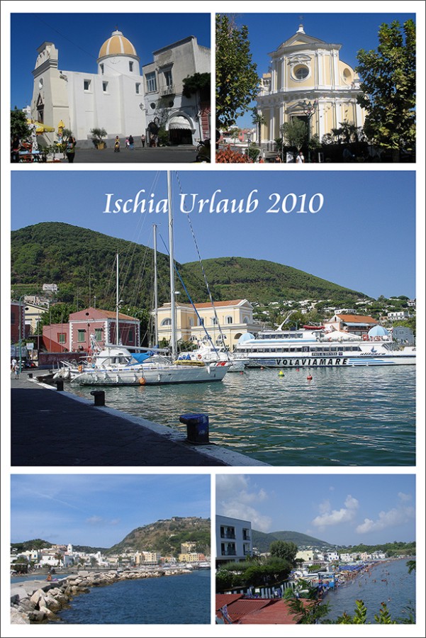 Hüllenlayout mit eigenen Fotos von der Insel Ischia